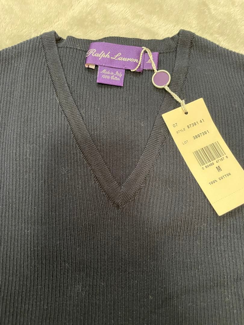 ラルフローレンパープルレーベル ネイビー Vネック ベスト