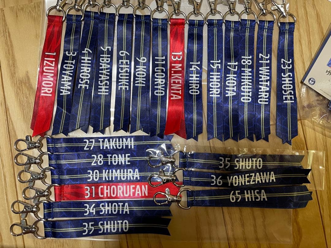 値下げ中:引退品（サッカー選手バッジ・カード・キーホルダーセット）