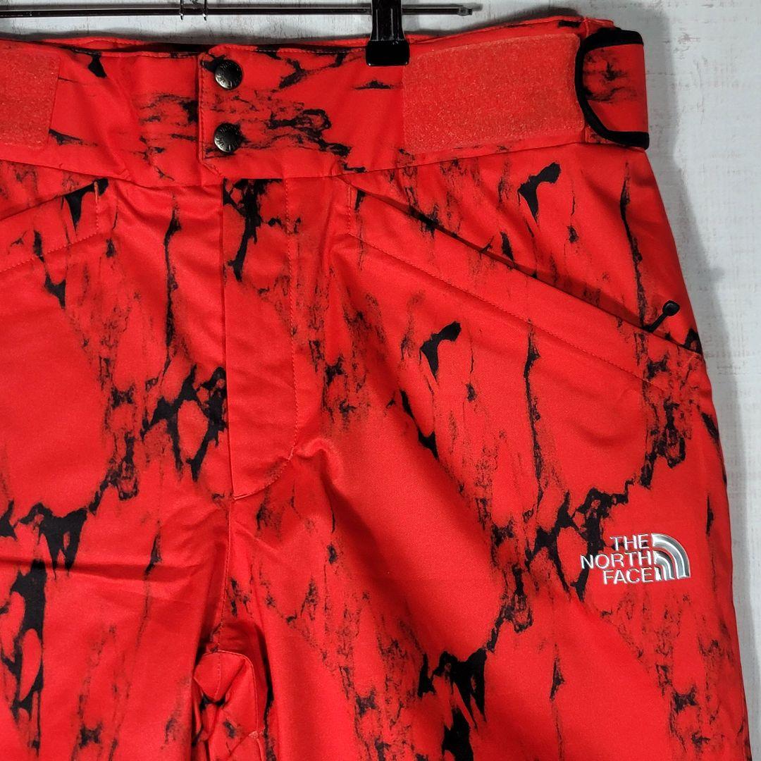 新品未使用✨️ノースフェイス スノーパンツ スキーパンツ ウエストゴム 赤黒 L