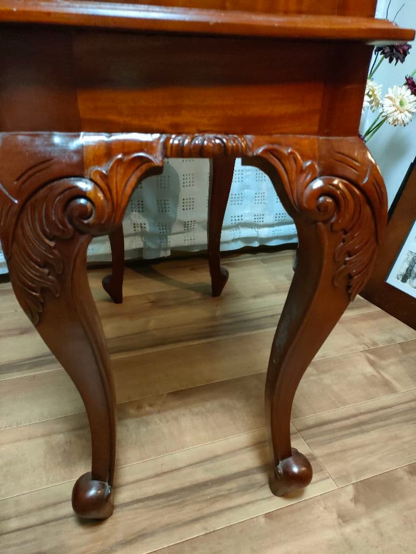 【訳あり】猫脚ライティングビューロー アンティーク家具