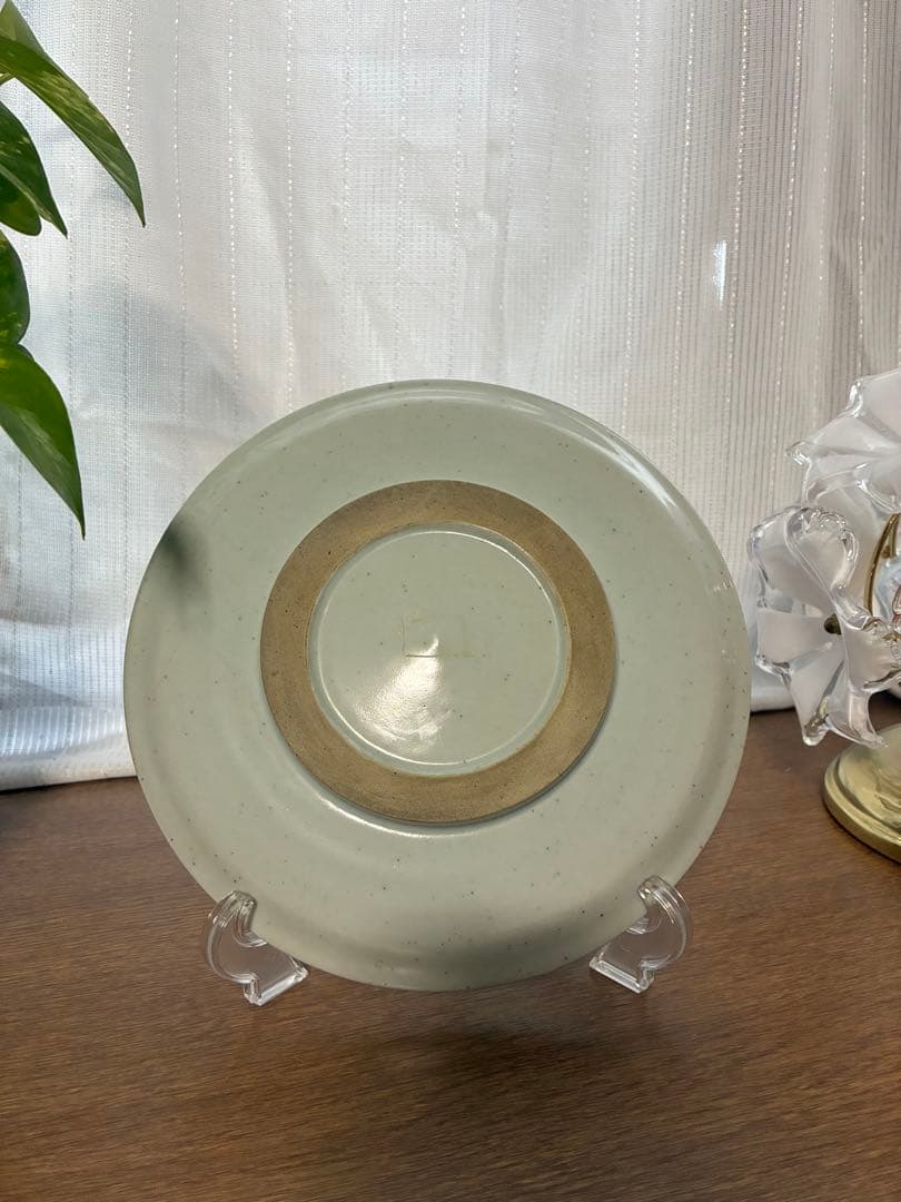 北大路魯山人　染付吹墨亭兎図皿　共箱　京焼　初期伊万里　時代箱