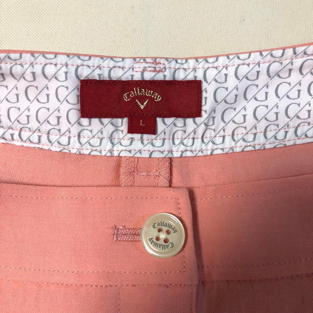 キャロウェイ レッドレーベル ハーフ ショート パンツ ピンク Lサイズ