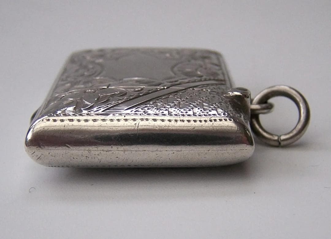 1903年 スターリングシルバー マッチケース J. Gloster 純銀