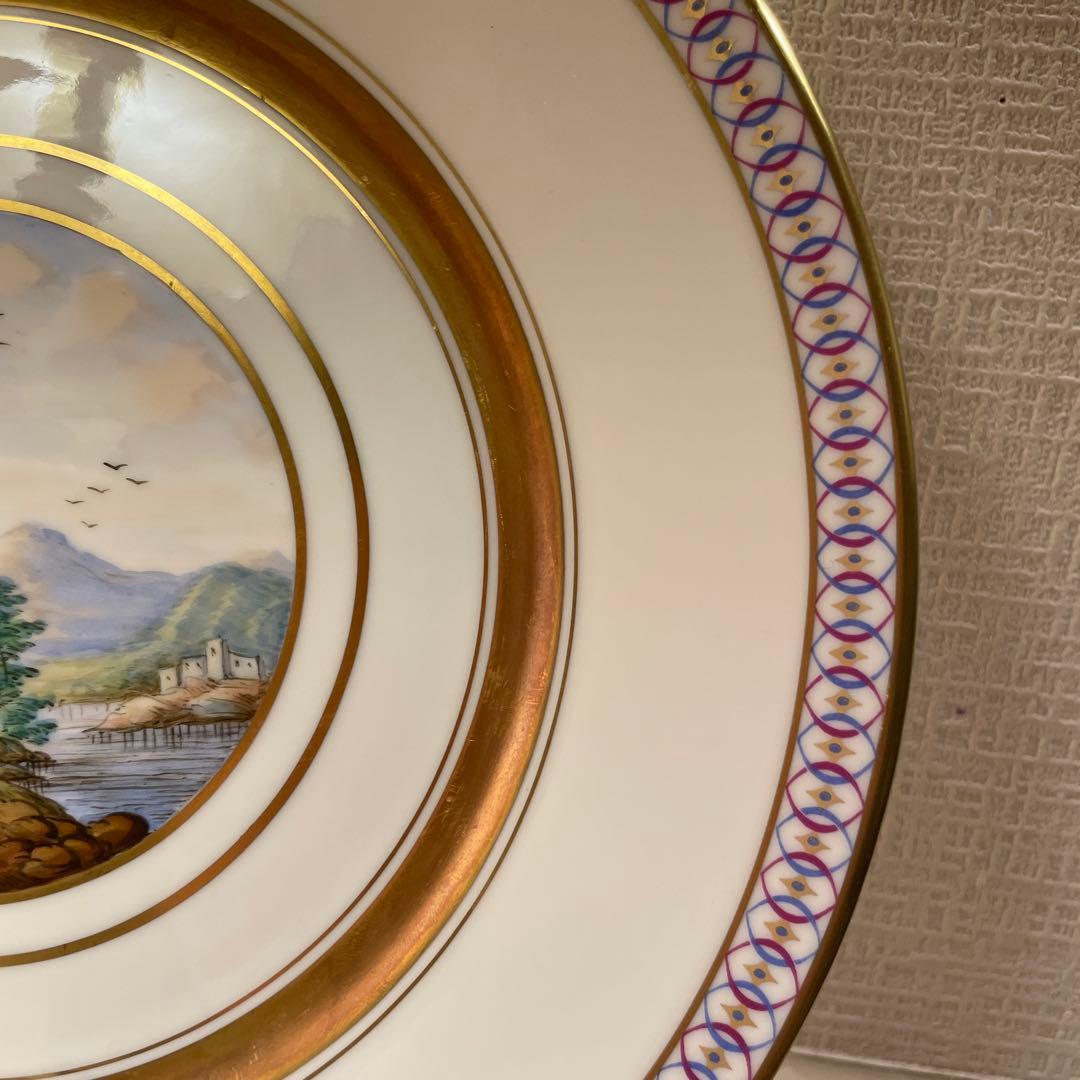 リチャードジノリ　シリーズは、インペロトスカーナ　手描き風景画・金彩　新品未使用