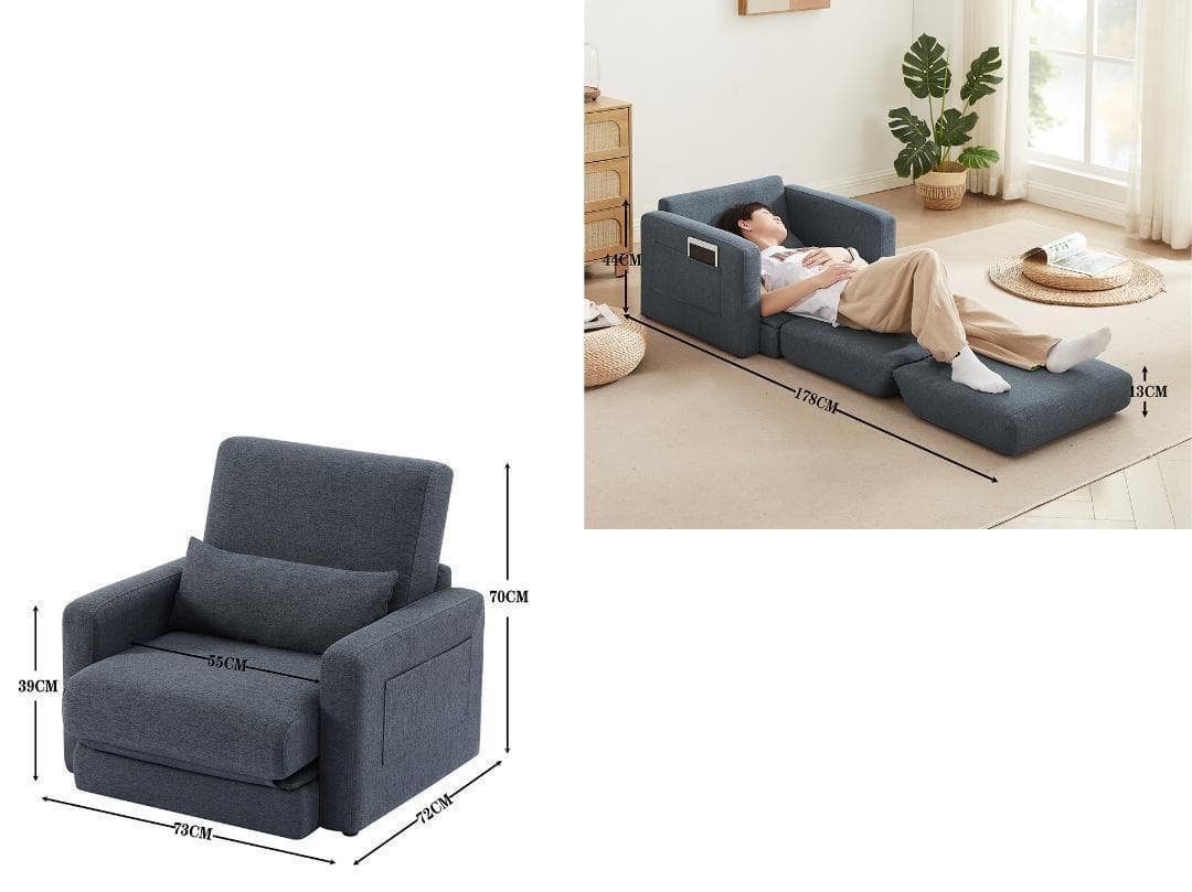 ソファーベッド折りたたみベッドローソファーシングルソファーベッド開閉式ソファーけ
