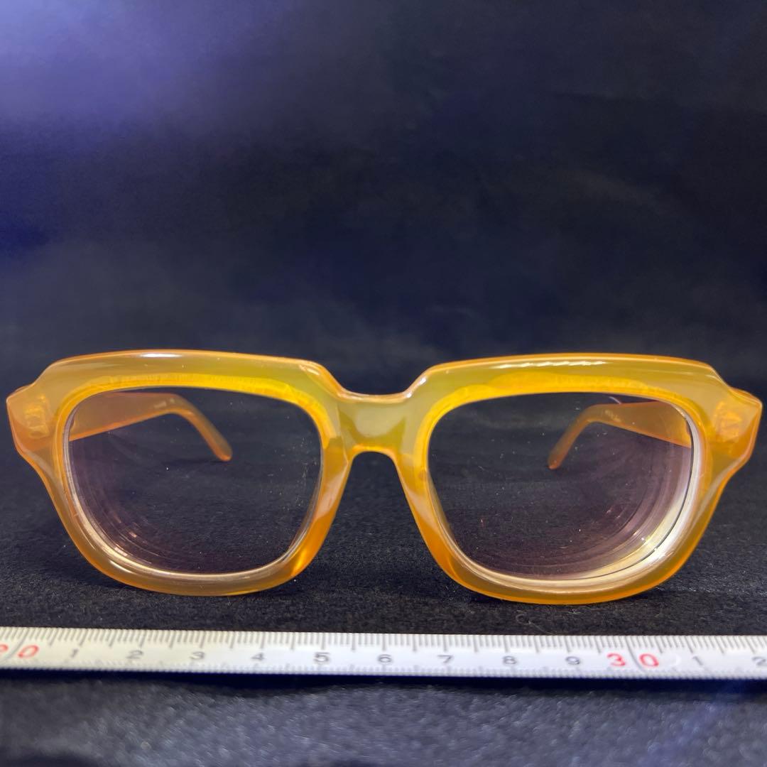 本白鼈甲　K18刻印金具厚手極上手眼鏡　ケース付　東Y7-1226☆1Fチヒオニ