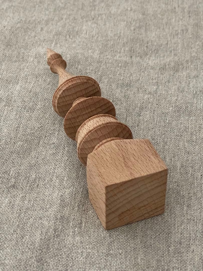 市川岳人　リングスタンド　木製　作家　作品　オブジェ　インテリア　希少　レア