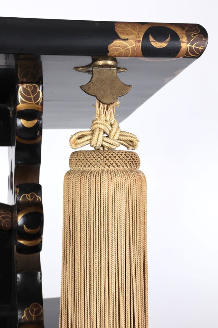 極上 黒漆塗金蒔絵螺鈿細工 見台 経台 経机 仏具 仏教美術 古美術 骨董品 漆