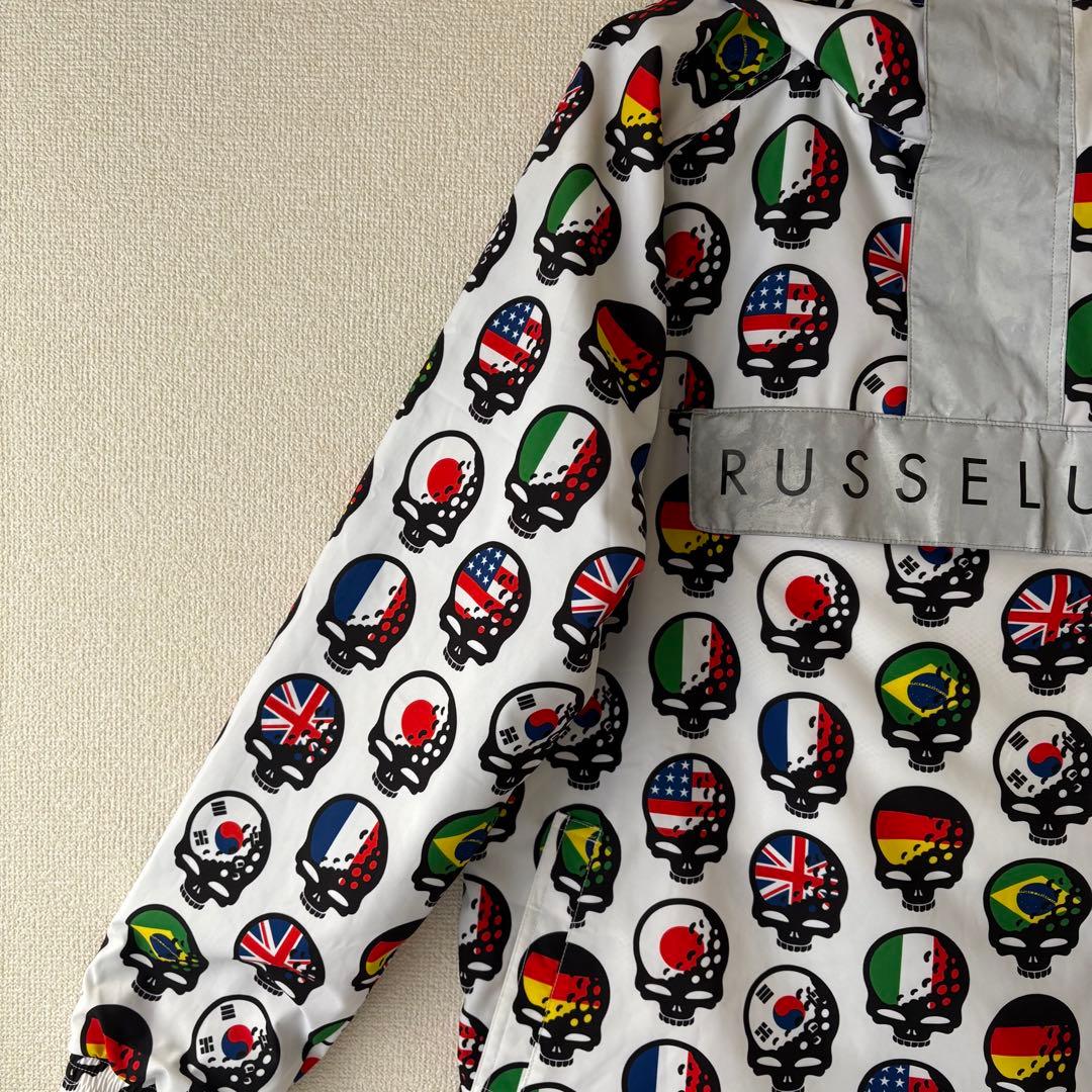 ラッセルノ 国旗スカル 総柄ブルゾン RS-62131 メンズ4 希少デザイン