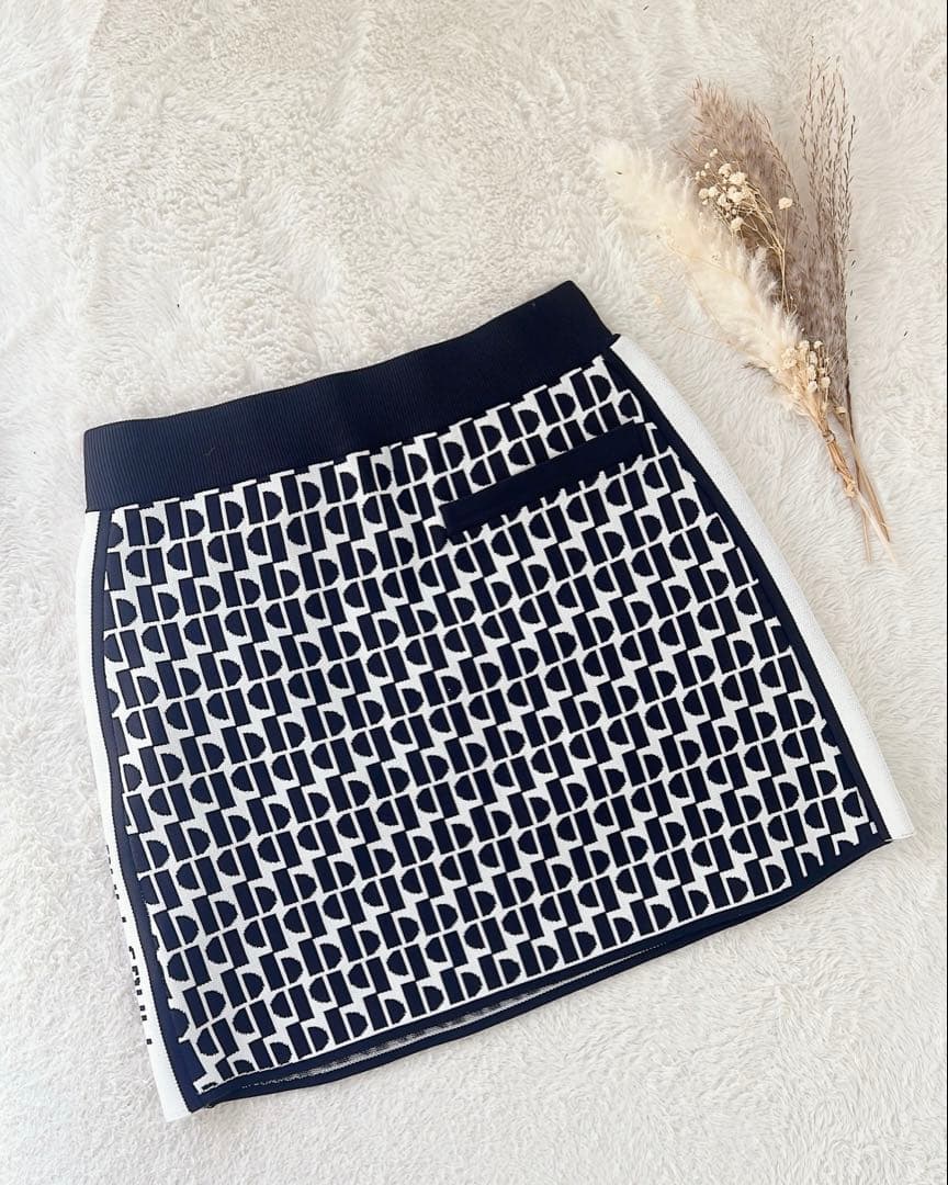 Bull&Bull レディース ゴルフ セットアップ幾何学柄 ブラックホワイト