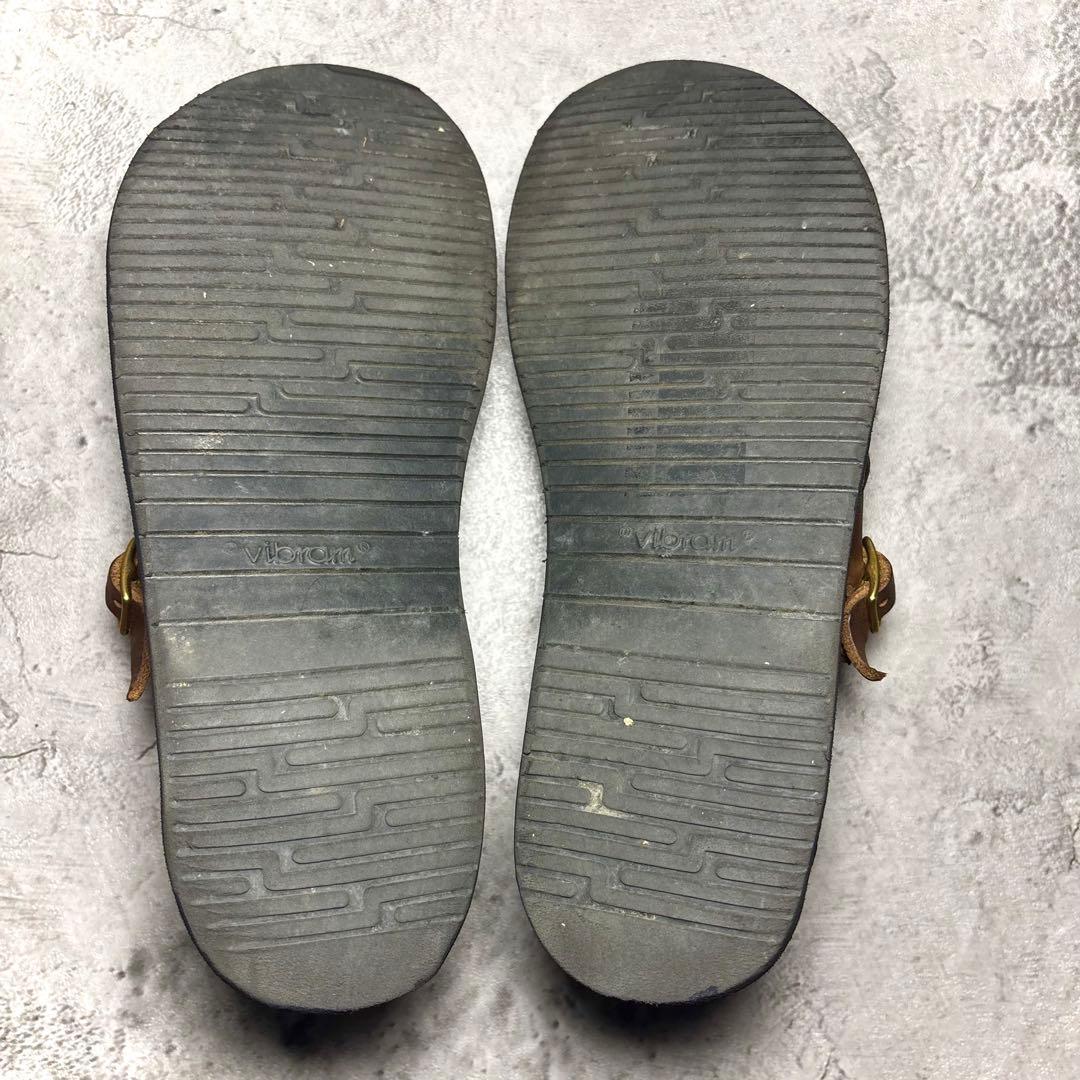 【美品！】オーロラシューズ ミドルイングリッシュ レザースリッポン 8D 茶