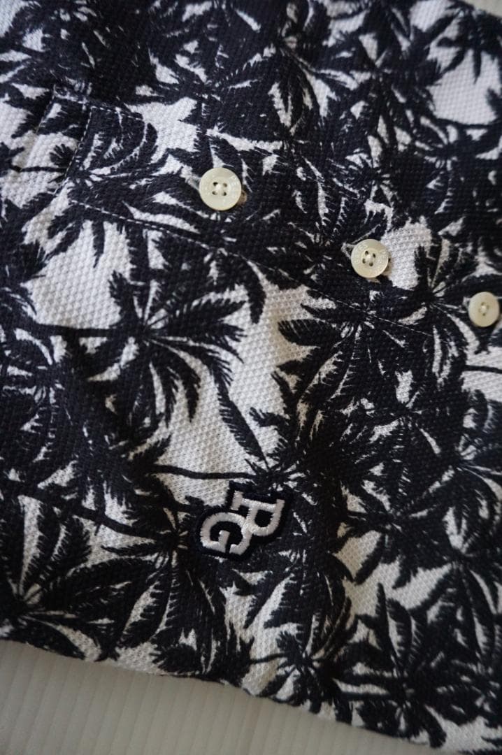 新品　パーリーゲイツ　 アイランドツリー柄 　半袖ポロシャツ　サイズ４