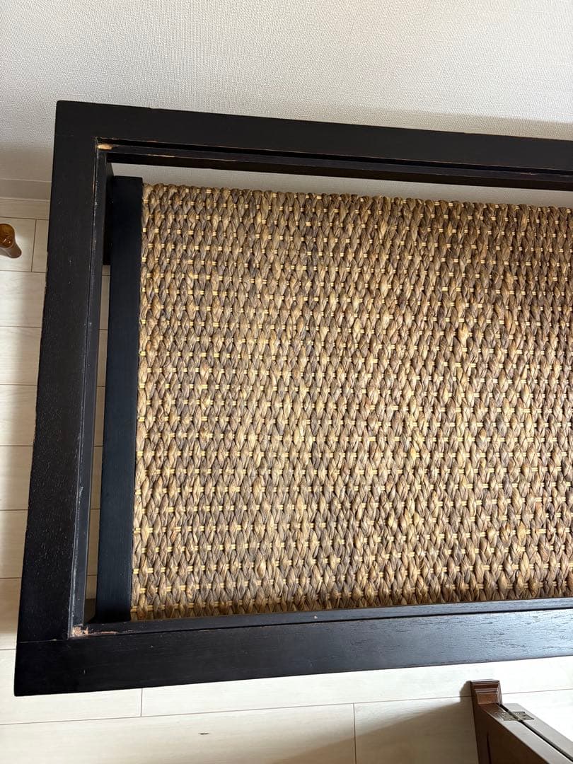 PERFORMAX ガラス天板 ローテーブル ウォーターヒヤシンス家具