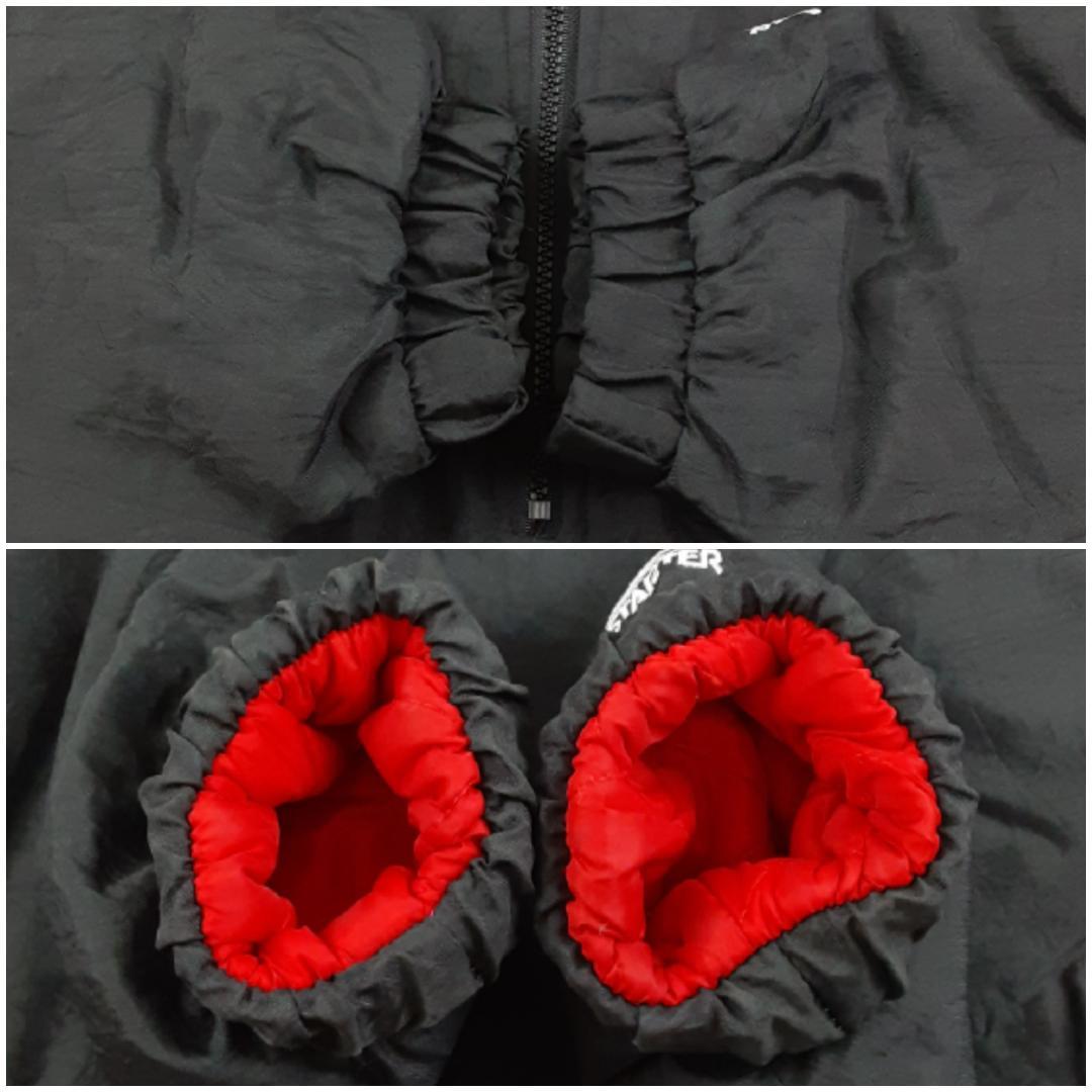 美品◎スターター ハーフジップジャケット ブラック 黒 レッド 赤 ポートランド