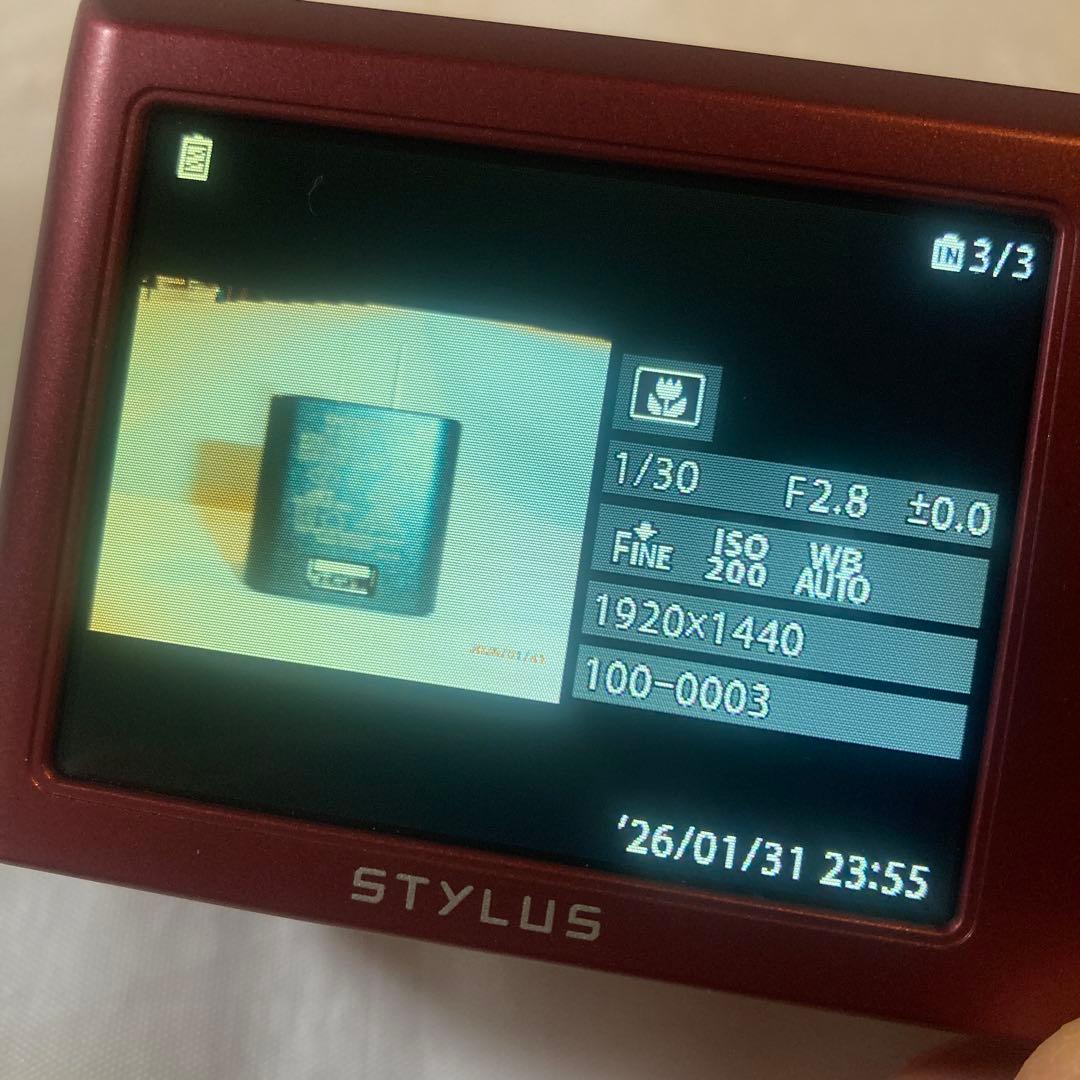 オリンパス OLYMPUS STYLUS VG-180 レッド