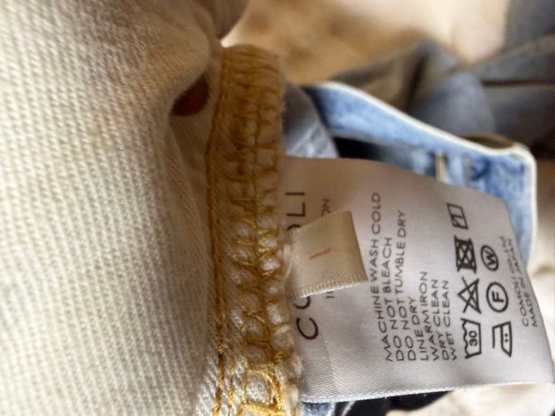 【試着のみ】COMOLI コモリ　デニム 5Pパンツ BLEACH ブリーチ