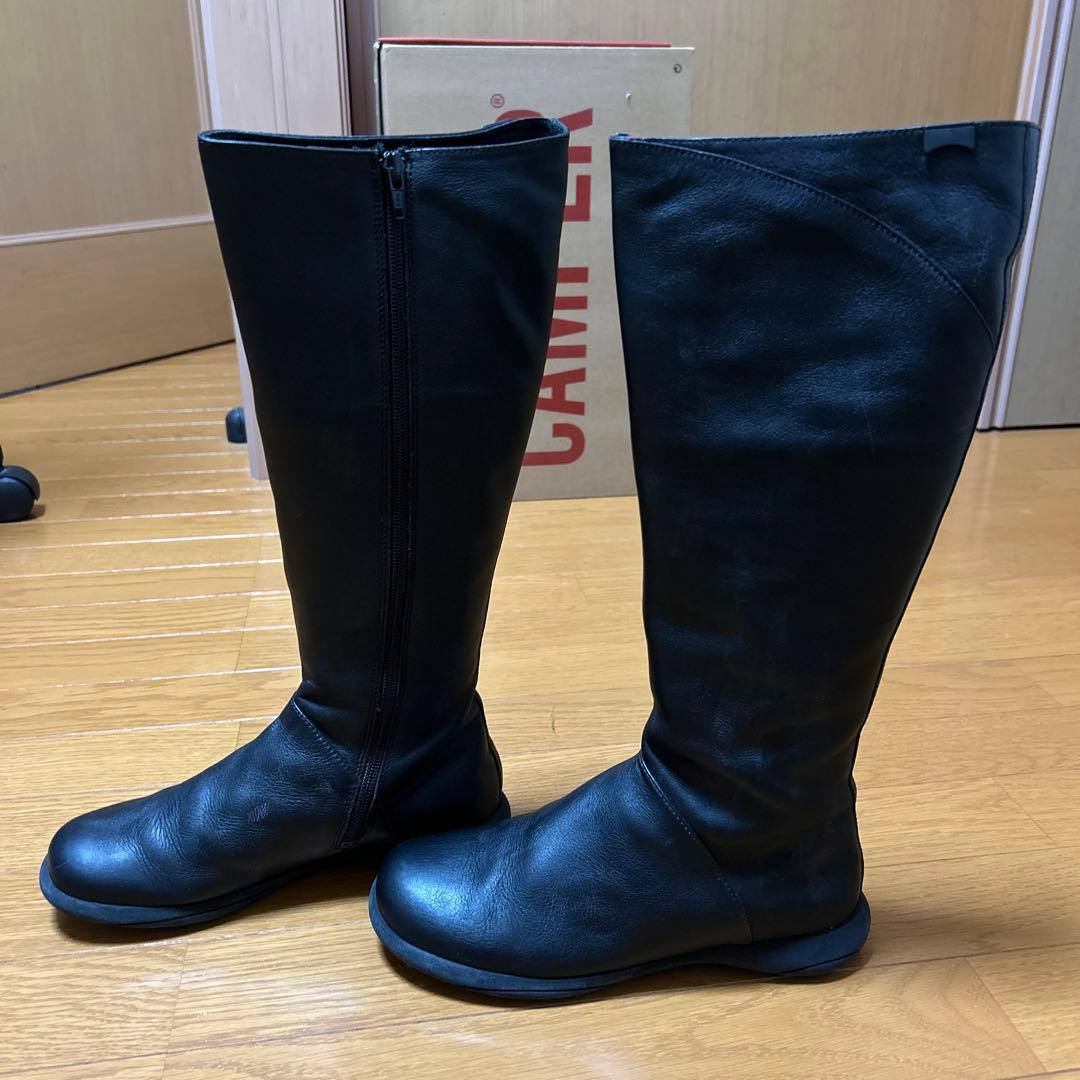 最後の値下げ！CAMPER ブラック ロングブーツ 24cm
