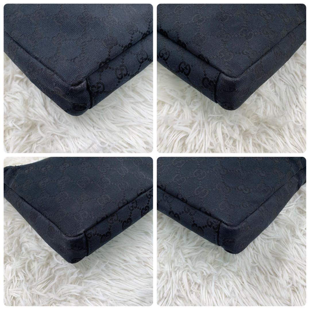 【✨極美品✨】グッチ ワンショルダーバッグ GGキャンバス ブラック