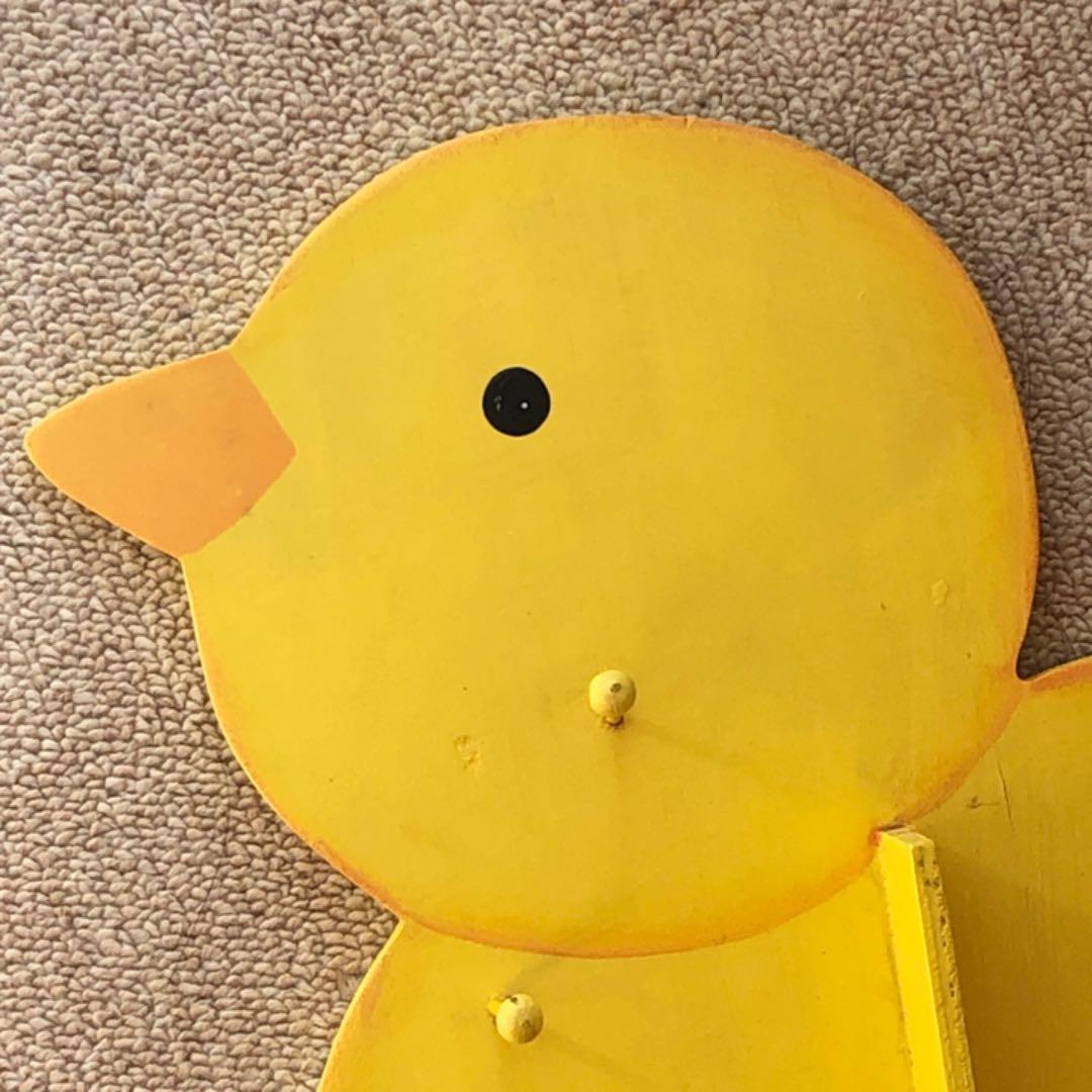 大きな ひよこ 壁飾り アンティーク 黄色 小物入れ イースター ヴィンテージ