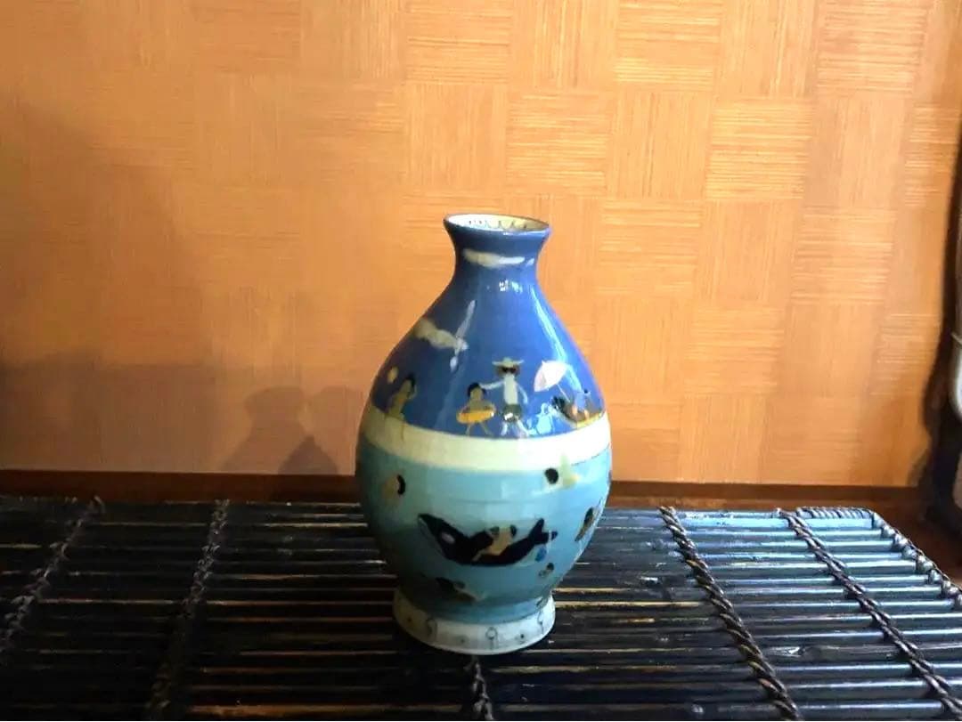 希少！スナフジタチサト作愛らしい遊泳陶芸徳利花器（検Loeweロエベ鹿児島睦