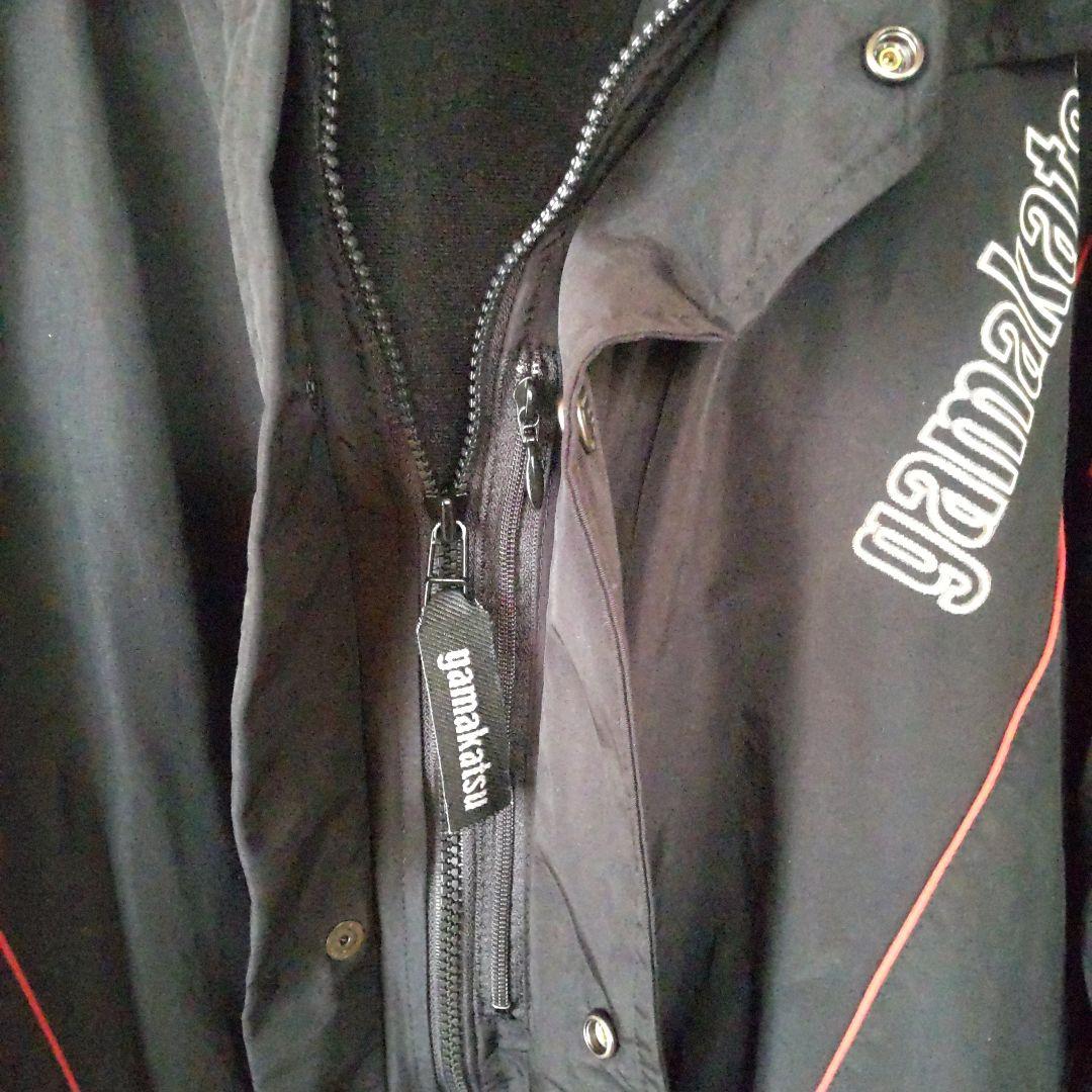 gamakatsu ウインドアップレインスーツ 上下セット 黒