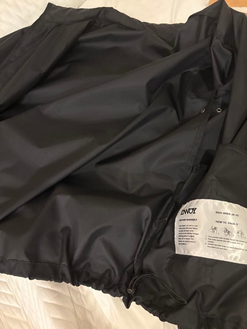 ennoy PACKABLE NYLON JACKET (BLACK) Sサイズ