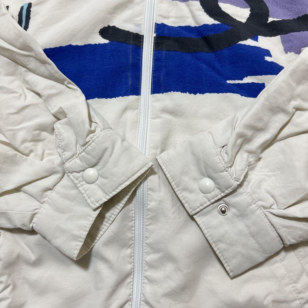 90s adidas ステファンエドバーグ ウィンドブレーカー L 白 青