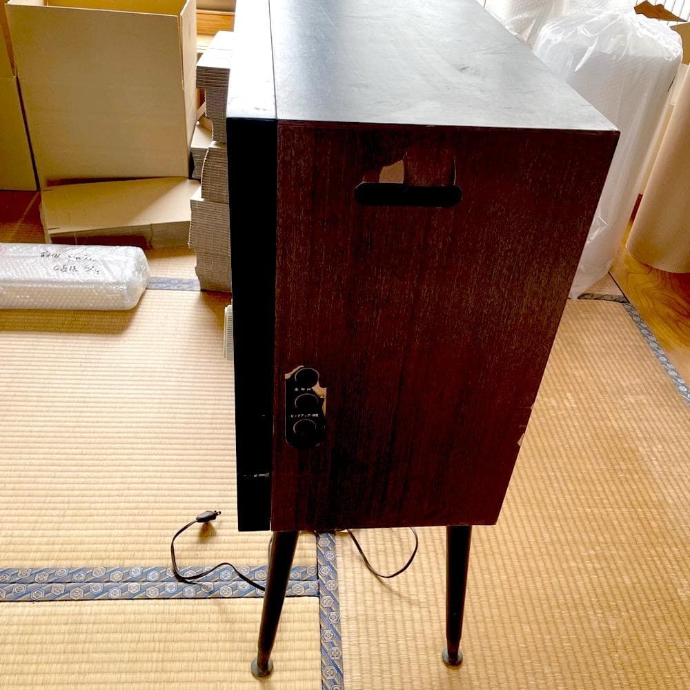 白黒テレビ 昭和レトロ GENERAL ゼネラル 真空管 脚付き 起動不可