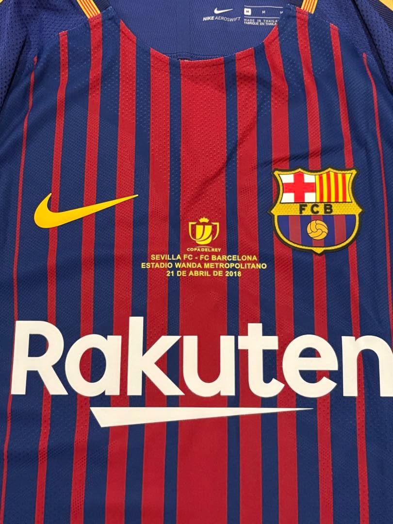 正規品 オーセンティック 新品 バルセロナ 17/18 国王杯 イニエスタ M