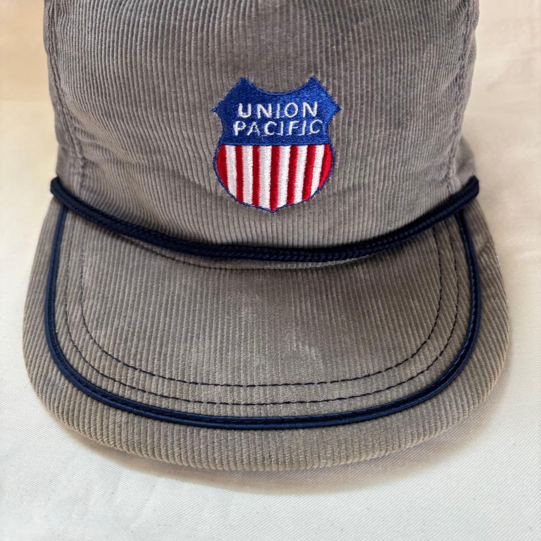UNION PACIFIC キャップ コーデュロイ ビンテージ USA製 グレー