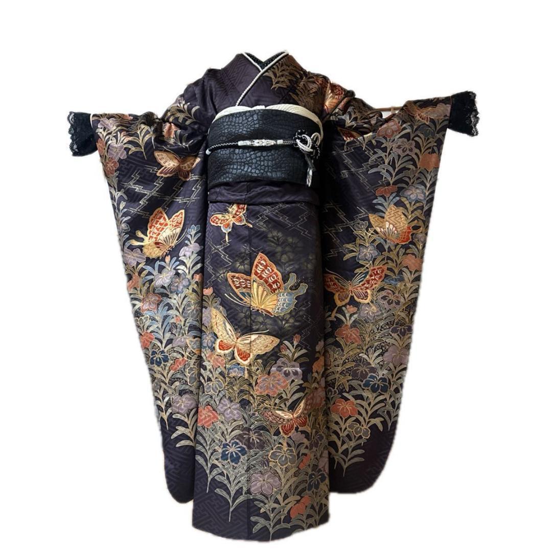 花と蝶シックな華やかMODE-Style♡振袖フルセット　成人式前撮り