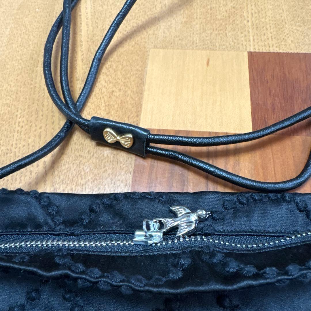 ミナペルホネン　タンバリン coupe bag クッペバック　ブラック　シルク