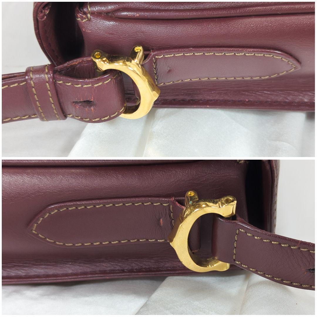 【美品】 カルティエ フラップ ショルダーバッグ Cホック 保存袋付