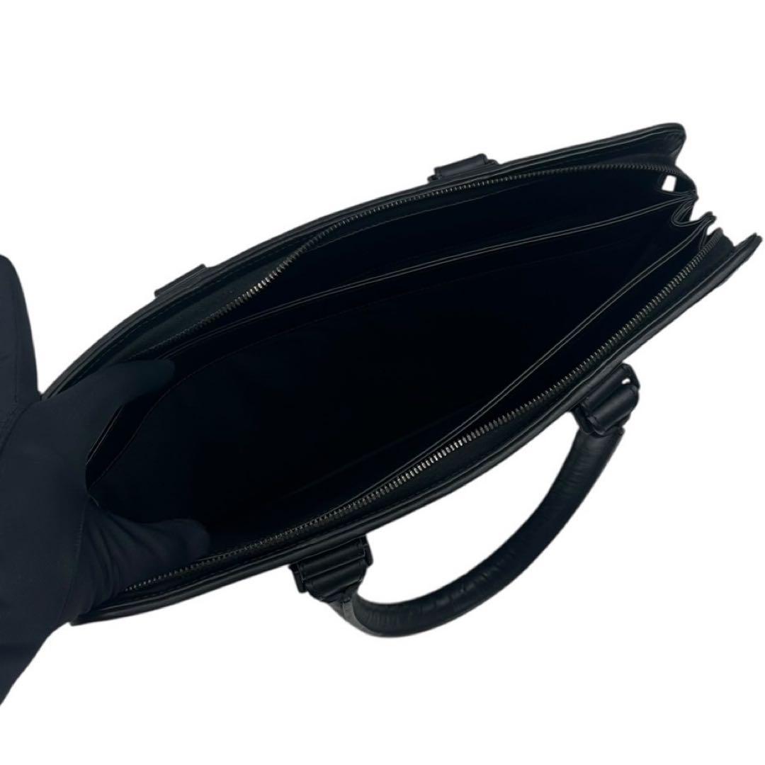 【良品】BOTTEGA VENETA ビジネスバッグ イントレチャート ブラック