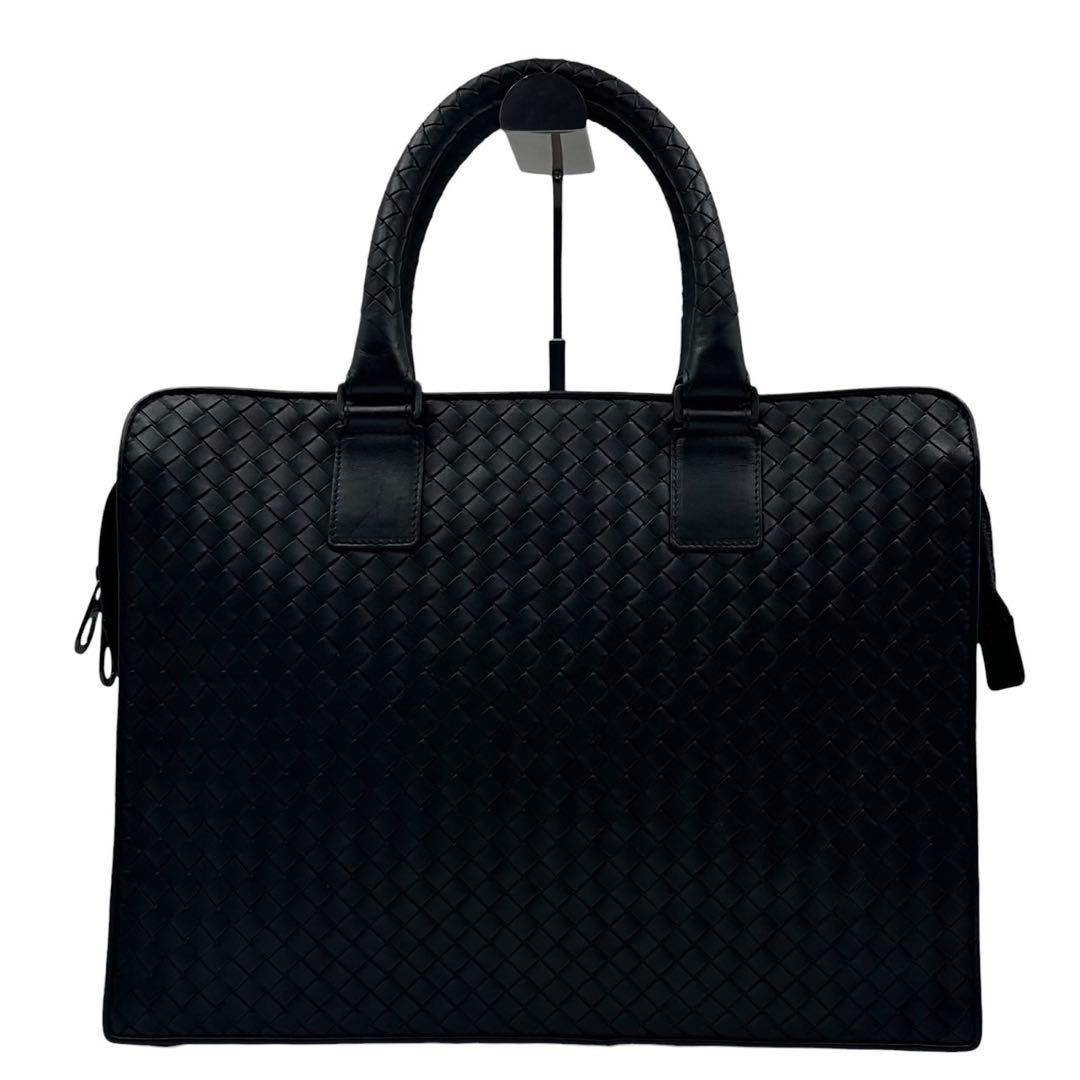【良品】BOTTEGA VENETA ビジネスバッグ イントレチャート ブラック