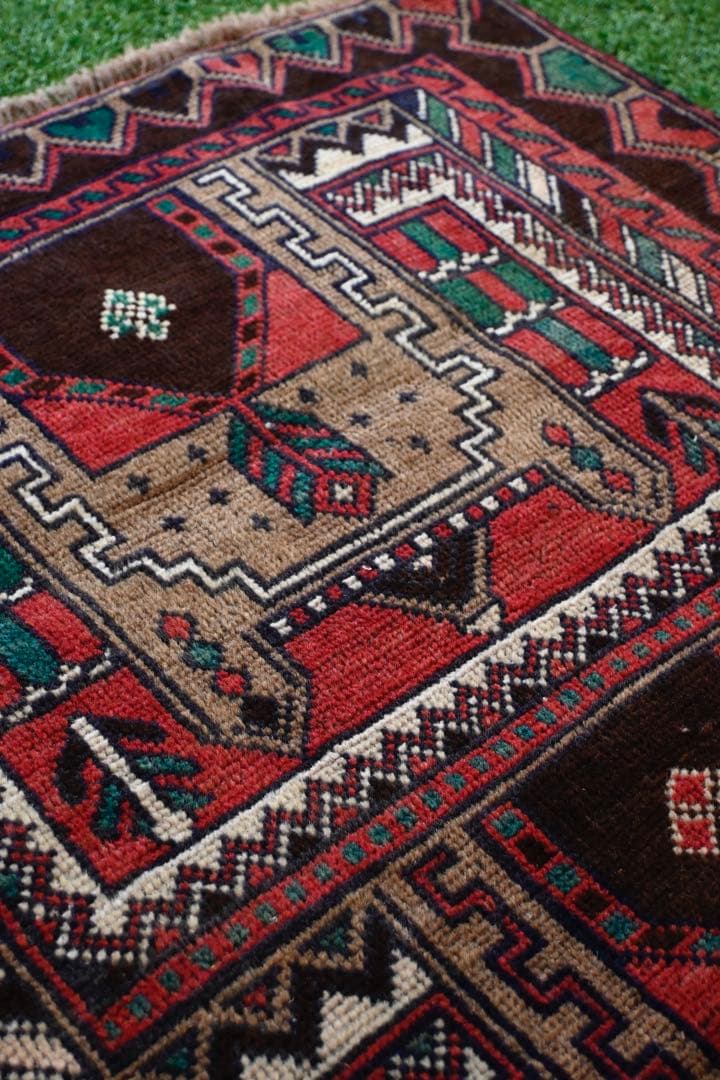 タ*キ様 アフガニスタン製　ラグ　ヴィンテージ約128cm x 82cm