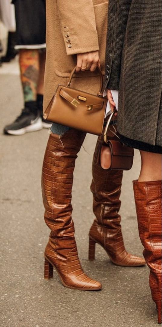 希少！MAXMARAマックスマーラクロコ柄ニーハイブーツ　ロングブーツ