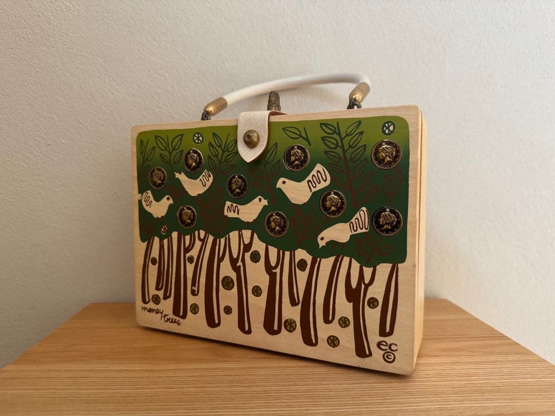 エニッドコリンズ 木製 ハンドバッグ Enid Collins