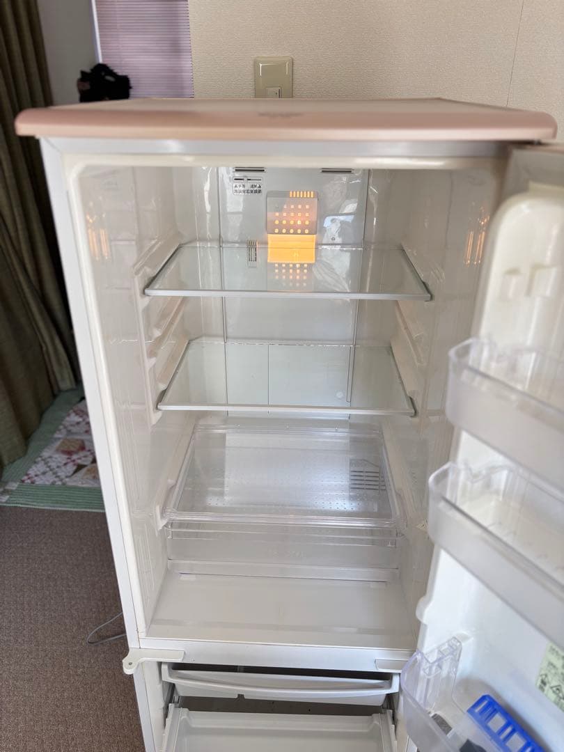 ホワイト 2ドア冷蔵庫