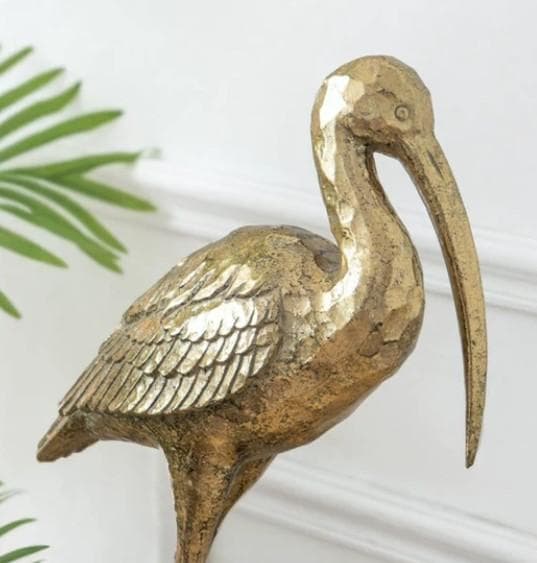 鶴 鳥 置物 クレイン オブジェ クラシック ゴールド 85660CR