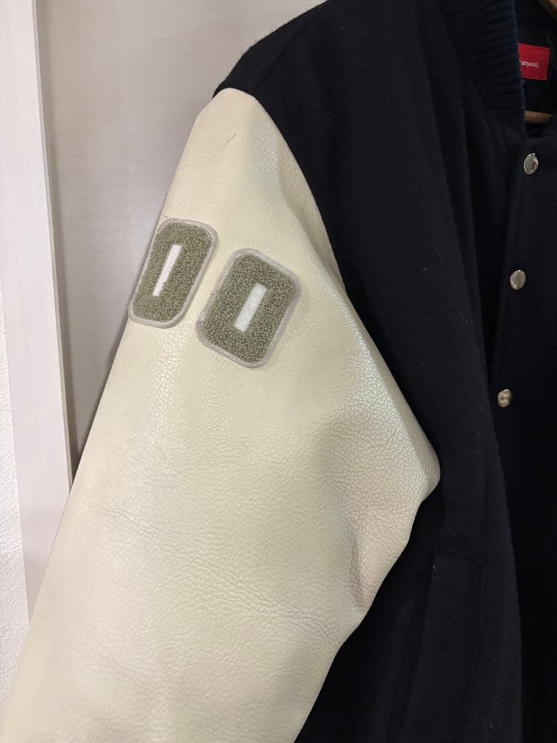 美品　GDC グランドキャニオン　スタジャン ネイビー/ホワイト　レザー　S