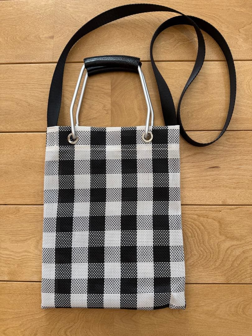 MARNI ショルダーバッグ　マルニマーケット　フラワーカフェ　チェック柄