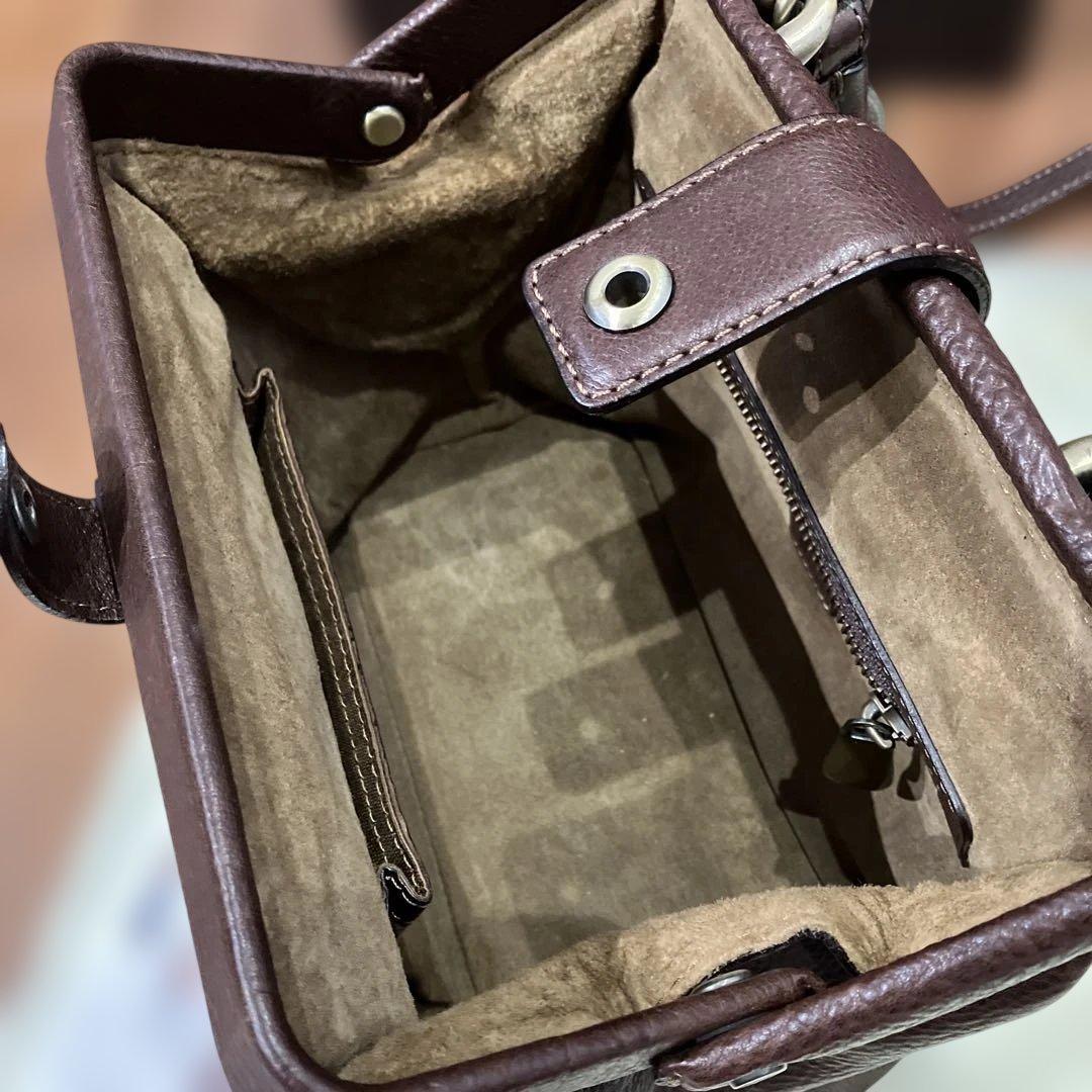 土屋鞄製造所 オイルヌメボストンミニショルダーこげ茶