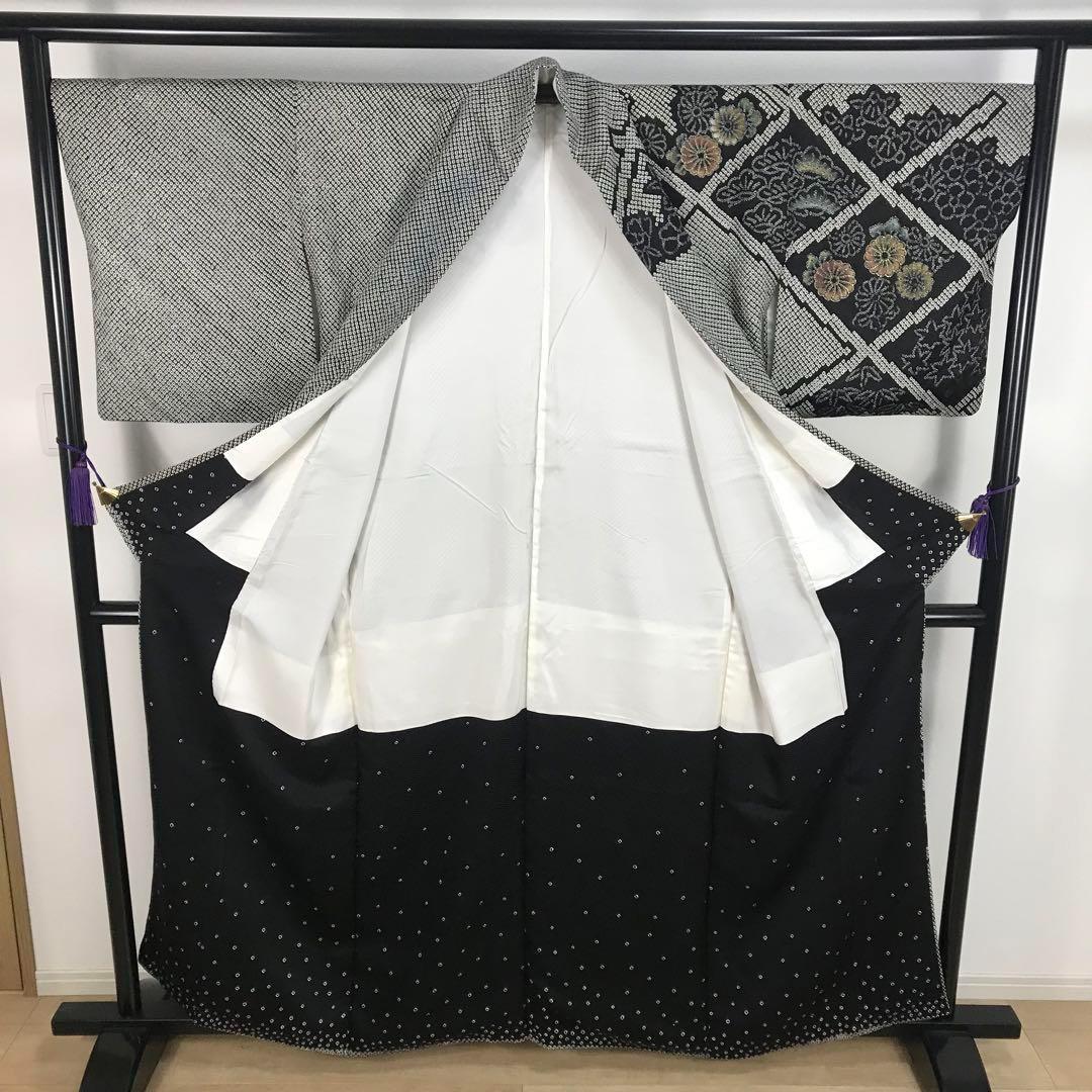 ZF-1082 訪問着 総絞り 金彩 金箔 逸品 高級 上質 正絹 袷 広衿