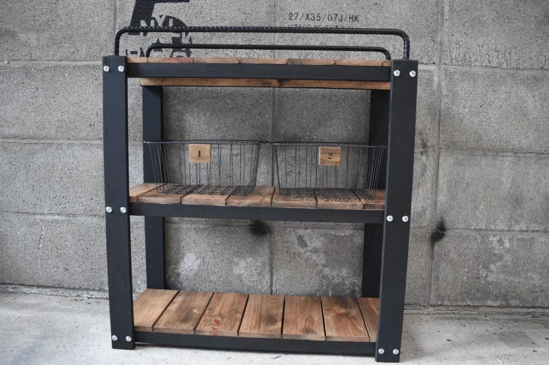 【かごつき】 男前インテリア　アイアンバーラック　植物　インダストリアル　602