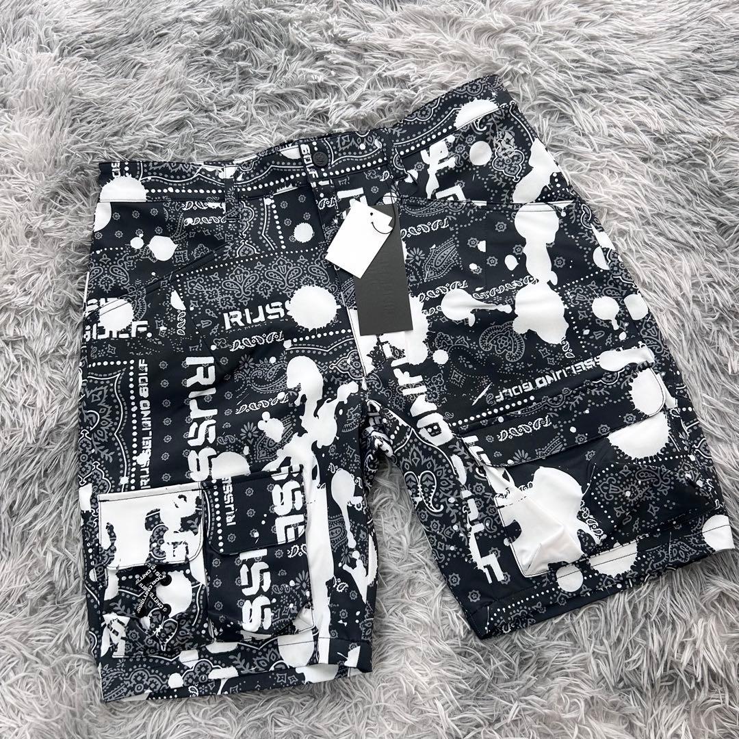 新品　ラッセルノ　セットアップ　ハーフパンツ　ハーフジップシャツ　ブラック　4