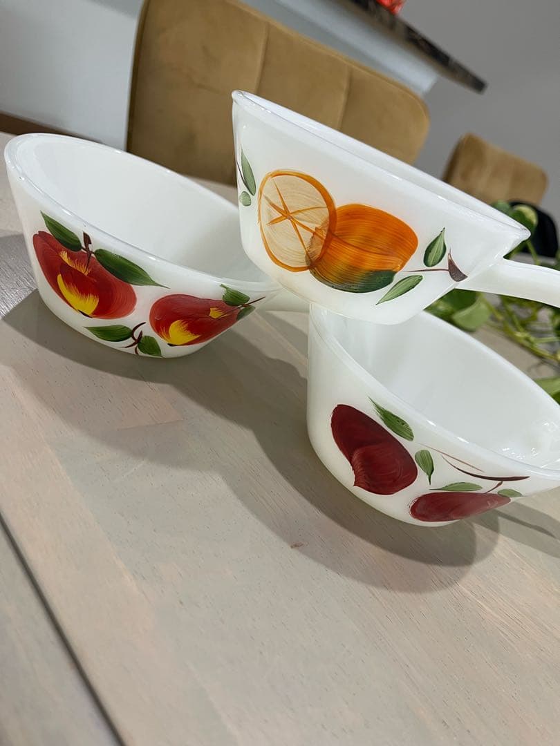 ファイヤーキング　ゲイファド　シリーズ　スープボウル　オレンジ　プルーン　リンゴ