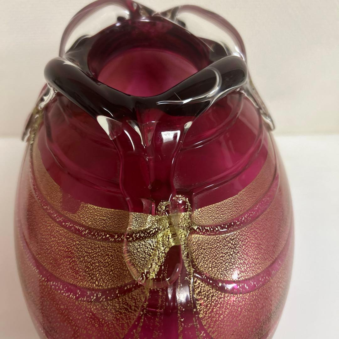 津軽びいどろ　金花　花器