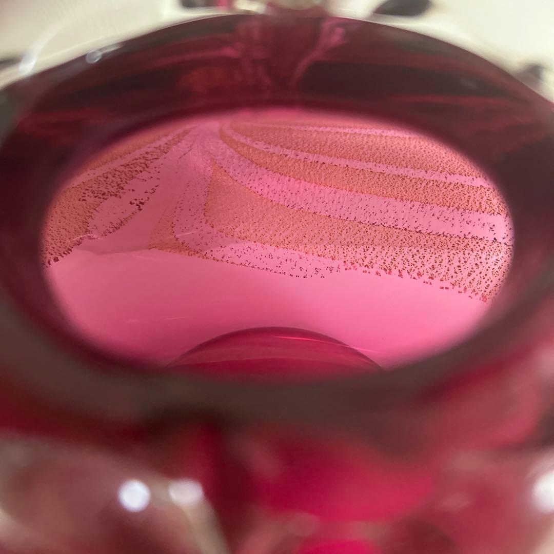 津軽びいどろ　金花　花器