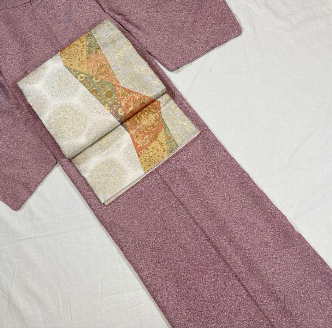 ★着回し自在★小桜柄　江戸小紋★裄69 丈長★藤三郎　帯★美品帯あげ帯じめ付き★